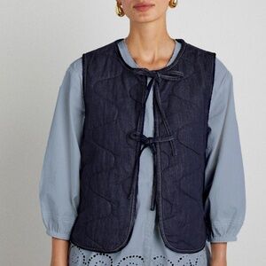 Damson Madder Tilly Gilet - Indigo Organic Denim